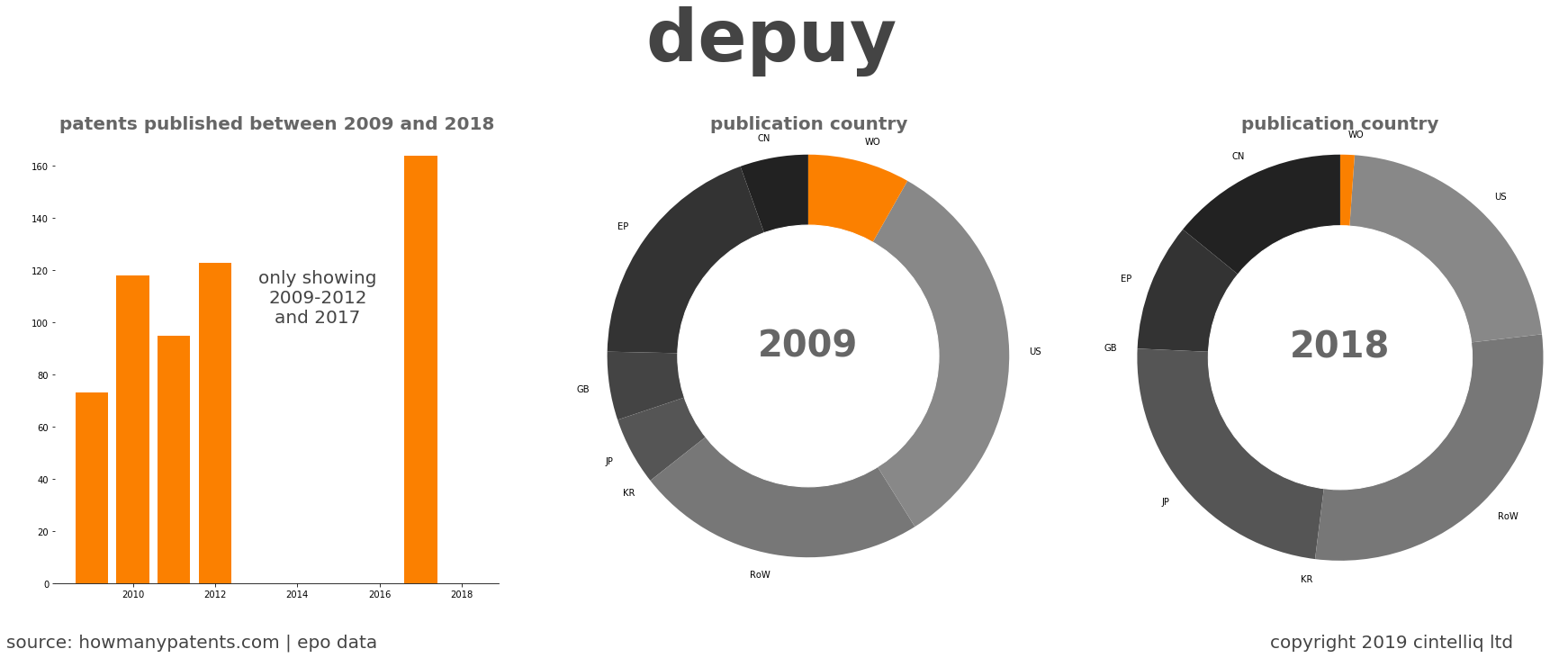 summary of patents for Depuy 