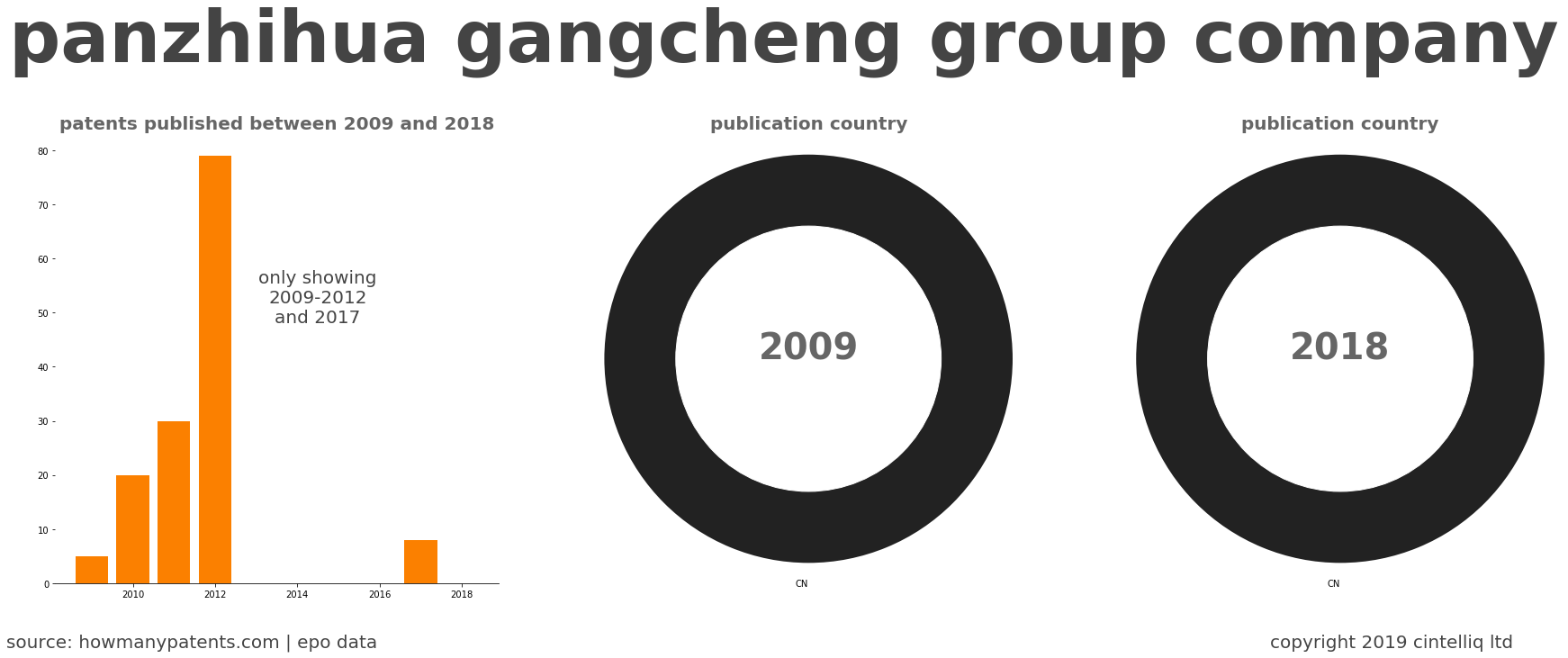 summary of patents for Panzhihua Gangcheng Group Company